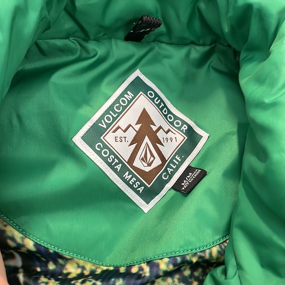 Volcom green winter retro puffy vest - Picture 4 of 6